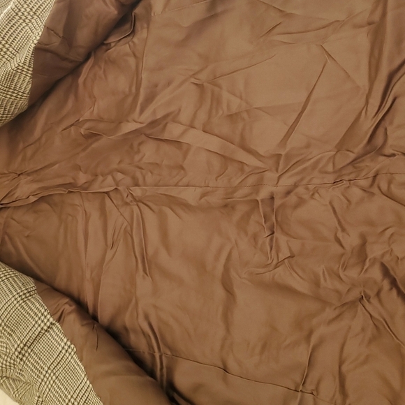 Vintage JH Collectibles Wool Blend Plaid Suit Sz 8 Gray Cream - Picture 7 of 16